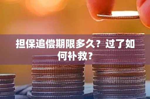 珠海担保追偿期限多久?过了如何补救?